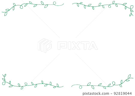 Simple leaf hand drawn frame illustration 01 Simple leaf hand drawn frame illustration 01 92819044