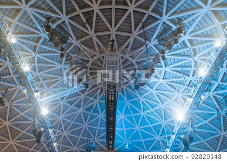 Huge arena during illuminated event Huge arena during illuminated event 92820148