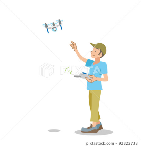 Child enjoying drone operation Child enjoying drone operation 92822738