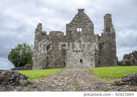 The beautiful Tully Castle by Enniskillen, County Fermanagh in Northern Ireland 92823864