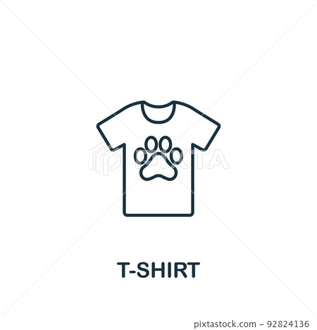 T-Shirt icon. Monochrome simple Clothes icon for templates, web design and infographics 92824136