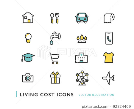 Living expenses account item icon material 92824409