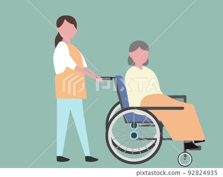 Nursing home caregiver woman welfare facility illustration 92824935
