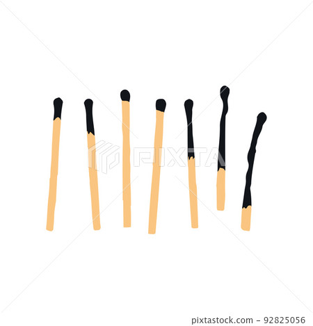 Set of flat vector safety matches 92825056