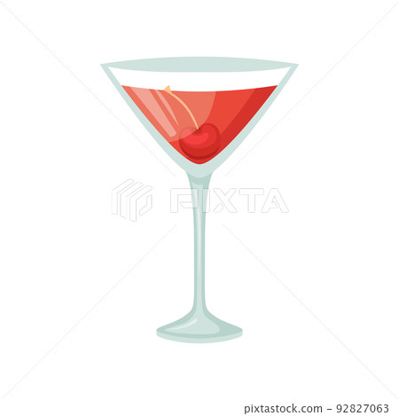 Vector illustration of a club alcoholic cocktail. Manhattans 92827063