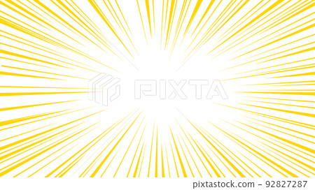 Vector illustration of a yellow concentrated line Vector illustration of a yellow concentrated line 92827287