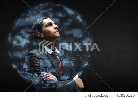 Business and innovation concept . Mixed media 92829139