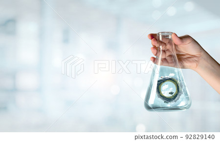 Nature inside a glass bottle 92829140