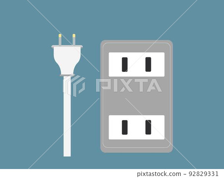 插座和插頭省電電力矢量圖 92829331