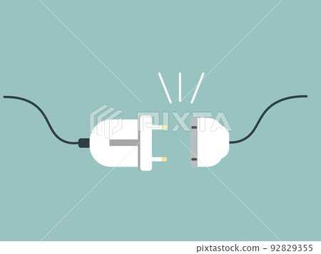 Unplug the power saving energy saving vector illustration 92829355