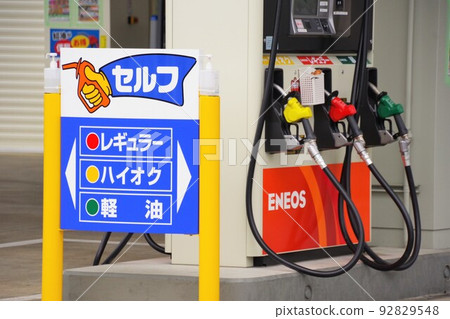 Self-refueling at gas stations and display of oil type Self-refueling at gas stations and display of oil type 92829548
