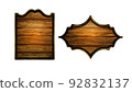 Vector realistic illustration of wooden signboard isolated 92832137