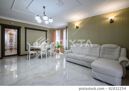 Classic living room interior design with marble floor Classic living room interior design with marble floor 92832254