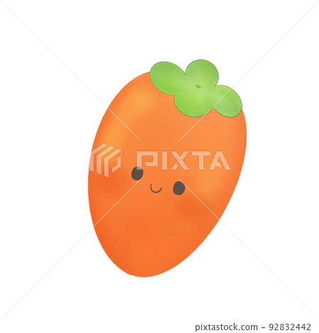 Hand-drawn style cute persimmon Hand-drawn style cute persimmon 92832442