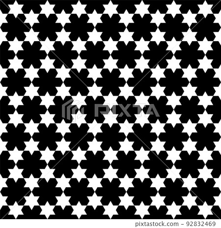 Seamless geometric ornament . Black color figures on white Seamless geometric ornament . Black color figures on white 92832469