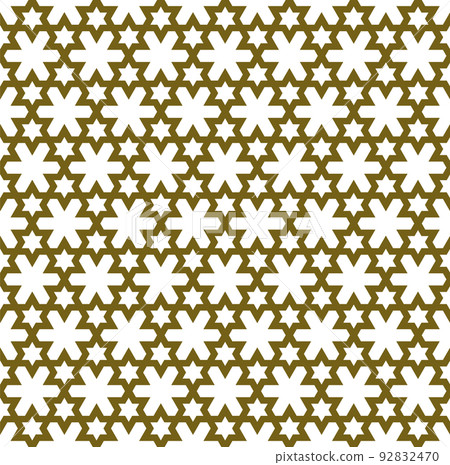 Seamless geometric ornament . Brown color thin lines . 92832470