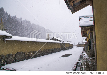 Ichijodani Asakura clan ruins in winter Restored townscape Ichijodani Asakura clan ruins in winter Restored townscape 92833031