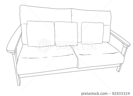 Sofa line drawing Sofa line drawing 92833324