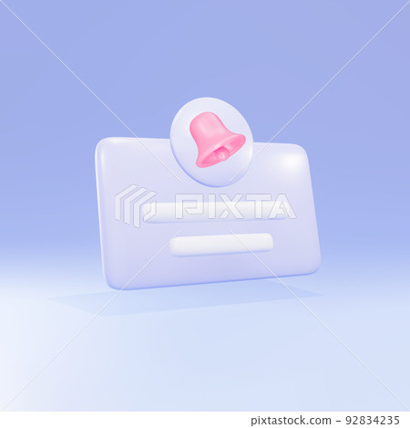 3d popup with text and reminder, push notification icon. Vector illustration. 3d popup with text and reminder, push notification icon. Vector illustration. 92834235