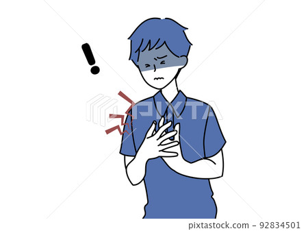 一個男人突然胸痛 一個男人突然胸痛 92834501