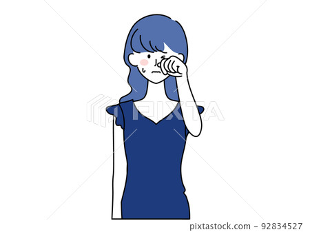 A rubbing woman 92834527