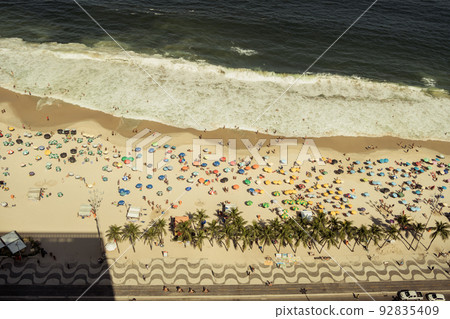 Rio de Janeiro beach. View from a height. Rio de Janeiro beach. View from a height. 92835409