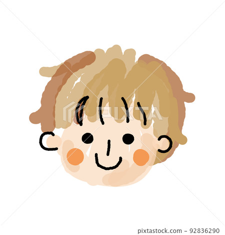 男孩鬆散的臉圖標03（watercolor_single item 04 92836290