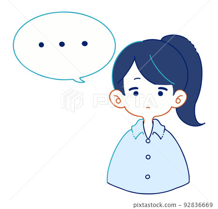 一個穿西裝的女孩傻眼的插圖 一個穿西裝的女孩傻眼的插圖 92836669