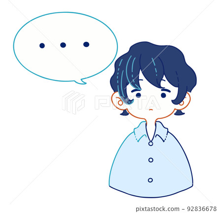 Illustration of a girl in a suit shirt who is dumbfounded 92836678