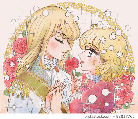 童話繪本王子和公主的幸福結局插畫 童話繪本王子和公主的幸福結局插畫 92837765