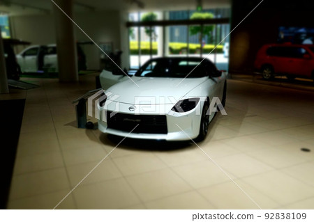 Miniature diorama style photo Nissan Headquarters Showroom Fairlady Z 92838109