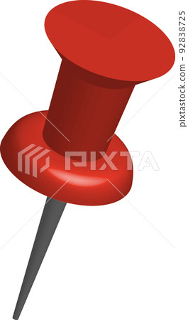 3D thumbtack push pin red 92838725