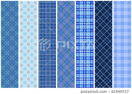 格子圖案藍色/藍色變化圖 92840537
