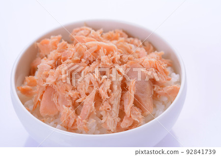 三文魚片和米飯 92841739