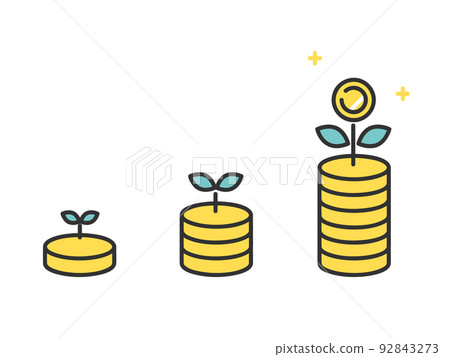 存錢的形象的插圖素材 92843273