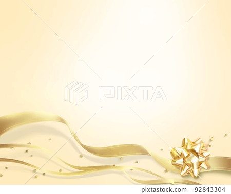 Glittering golden background material of antique and luxurious platinum gold ribbon 92843304
