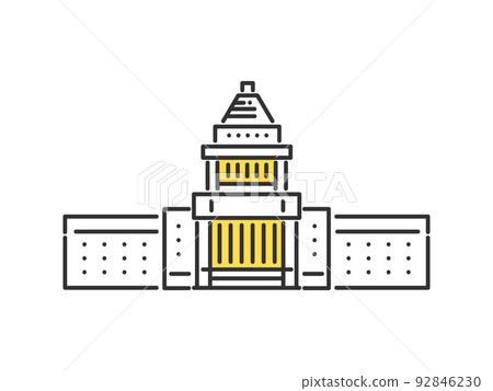Image illustration material of the National Diet Building 92846230