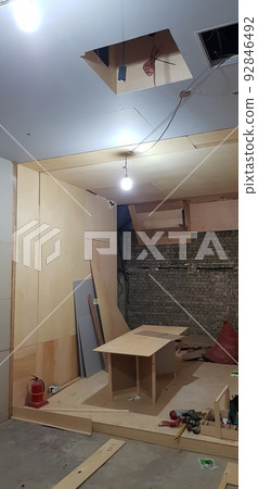 建築工地、室內、木工、木工、設計 92846492