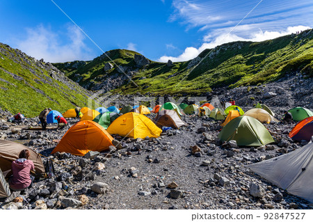 Shiroumadake summit lodging tent site scenery 92847527