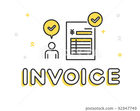 Invoice system image banner illustration material 92847749