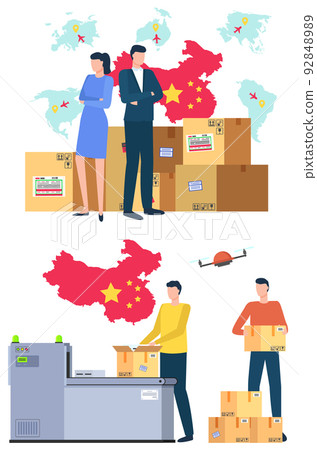 International Business, Delivery from China Vector International Business, Delivery from China Vector 92848989