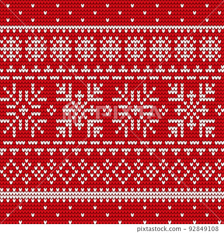 Christmas Traditional Pattern of Embroidery Vector Christmas Traditional Pattern of Embroidery Vector 92849108