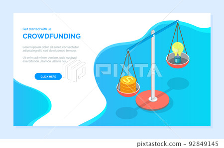 Balance of Money and Bulb or Idea, Coin Vector 92849145