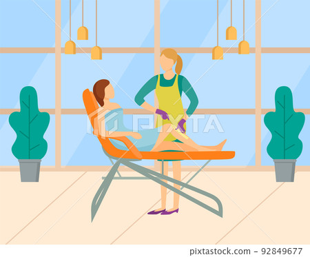 Body Wrap Skincare in Spa Salon Client Vector 92849677