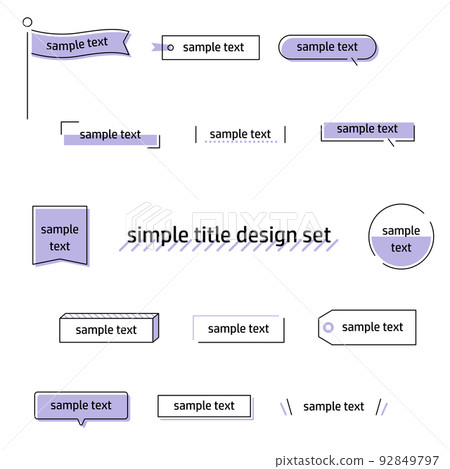 為簡單而時尚的標題和標題設置框架模板(白色背景、矢量、剪裁) 為簡單而時尚的標題和標題設置框架模板(白色背景、矢量、剪裁) 92849797
