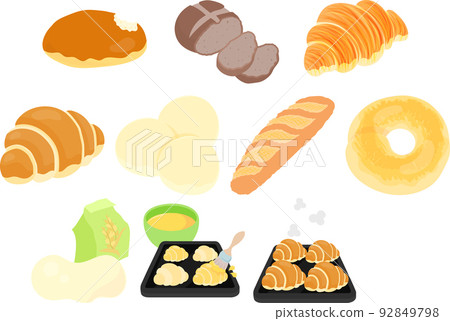 Delicious and cute items such as koppepan, rye bread, croissants, rolls, white bread, baguettes, bagels, etc. 92849798