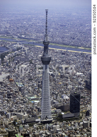 在東京天空樹附近的鳥瞰圖 92850584