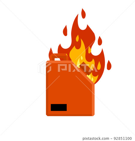 Canister with fuel. Red gas tank. 92851100