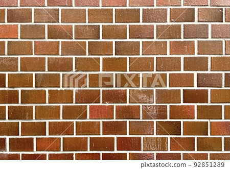 brown brick tile wall 92851289