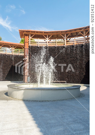 Water fountain at graduation tower with mineral salts in Bochnia. Water fountain at graduation tower with mineral salts in Bochnia. 92851412